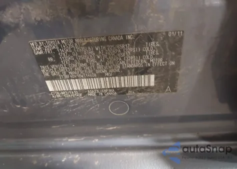 2011 Toyota Rav4 from USA, damaged, VIN 2T3BF4DV1BW114608